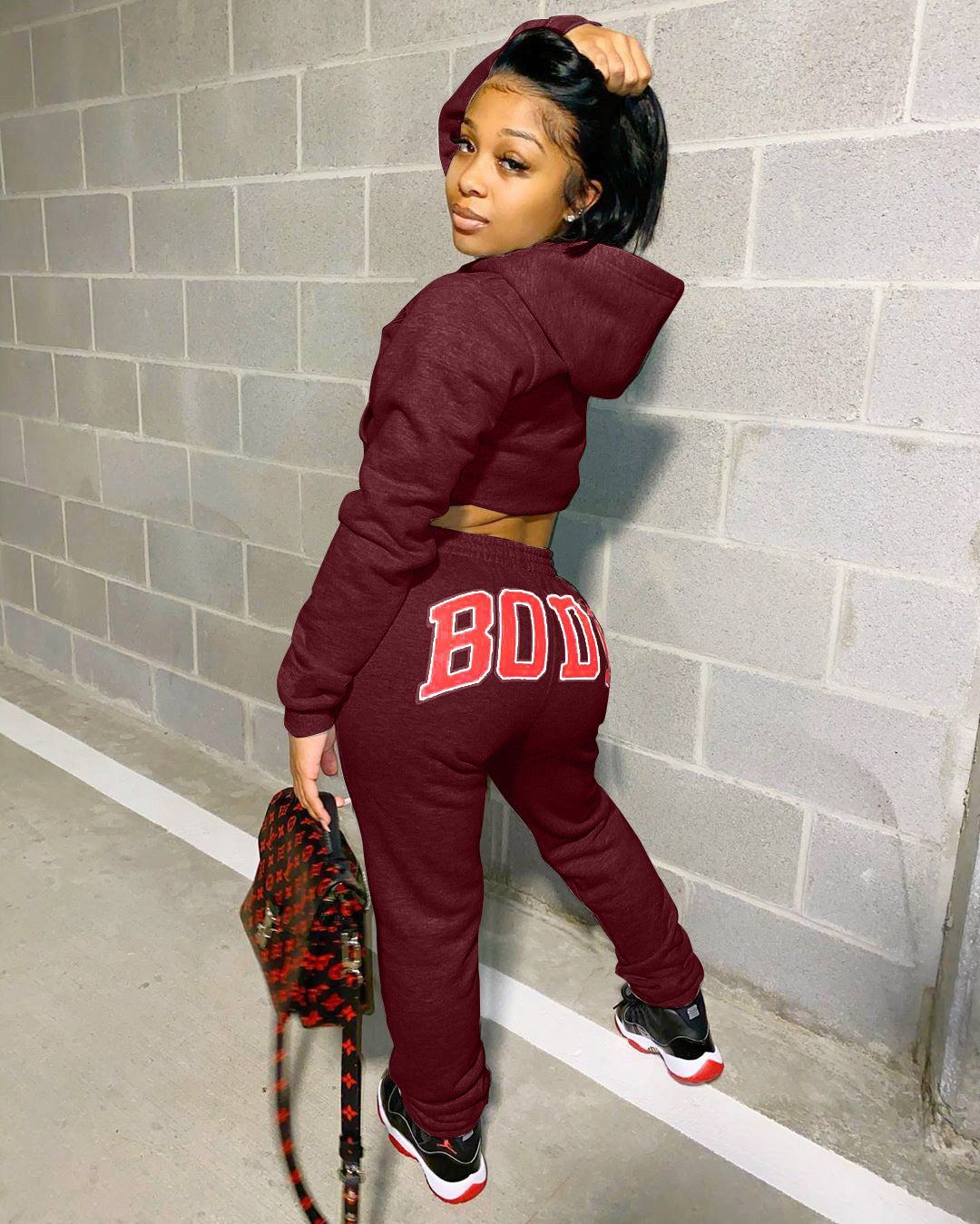 Two piece BODY sweatshrit sports suit