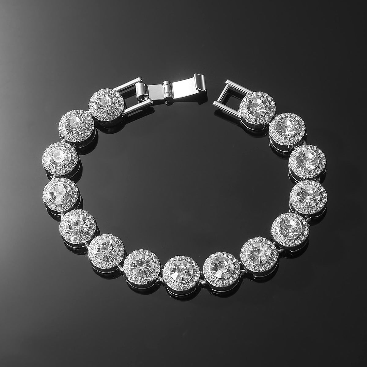 Round Rhinestone Necklace