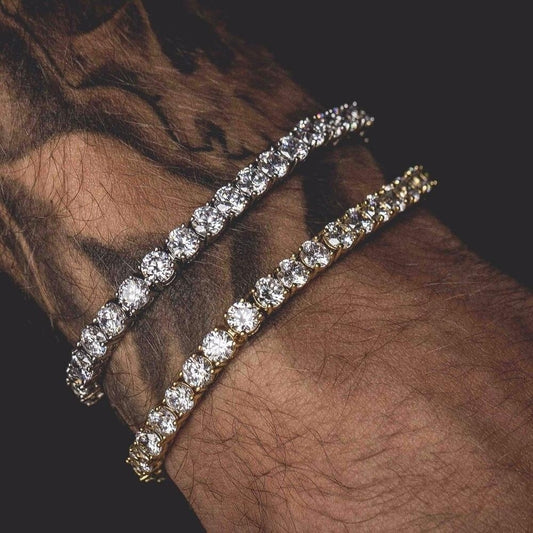 Iced Out Bracelet Single Row Rhinestones