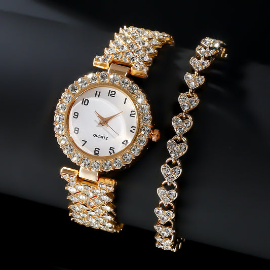 2pcs Luxury Watch & bracelet Set